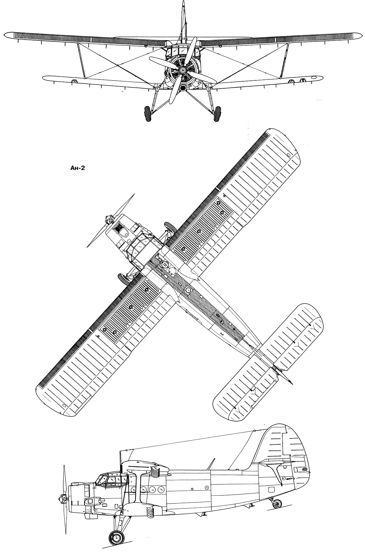Cхема самолета Ан-2