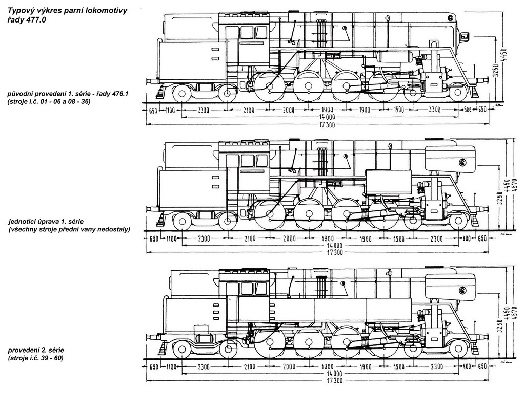 Схема паровозов 476.1 — 477.0