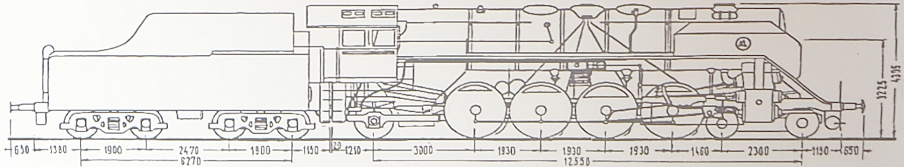 Схема паровоза 498.0