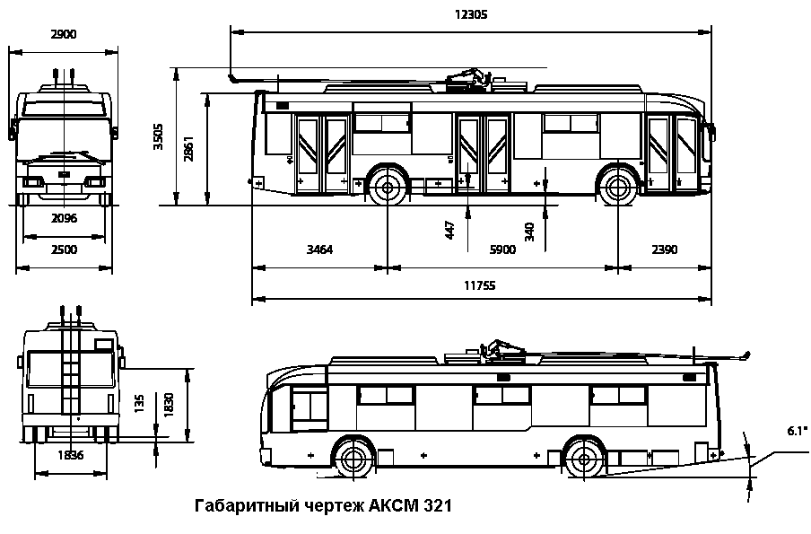 Схема троллейбуса АКСМ-321