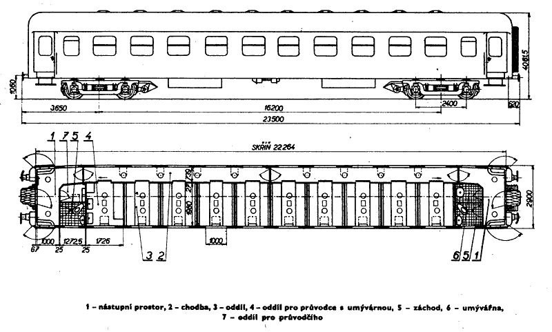 Схема вагона Bac
