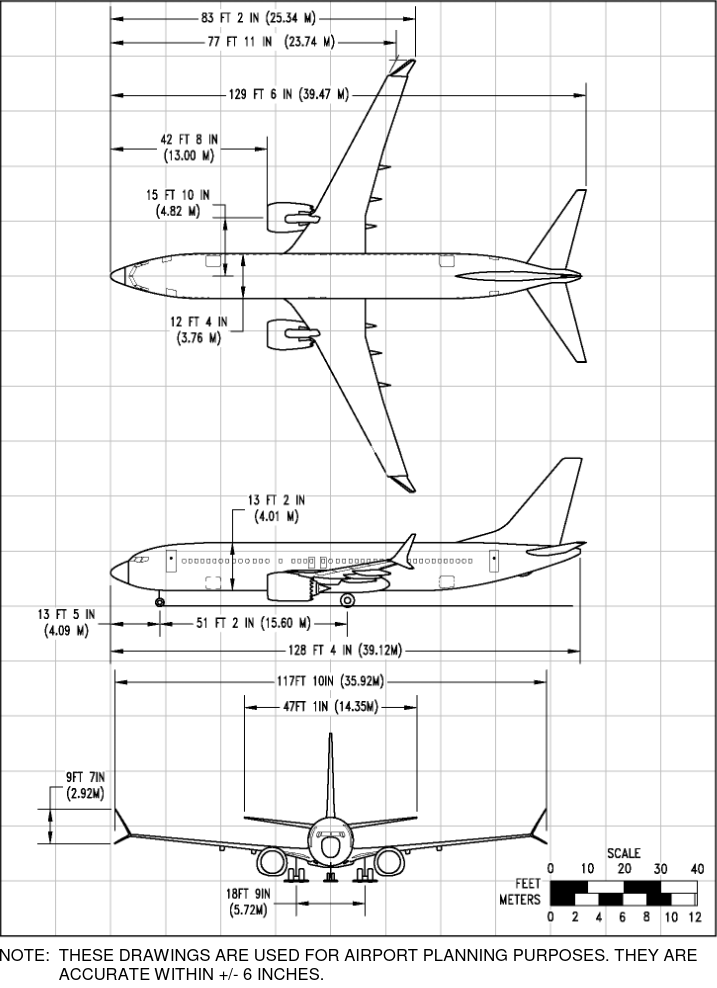 Схема самолета 737 MAX 8