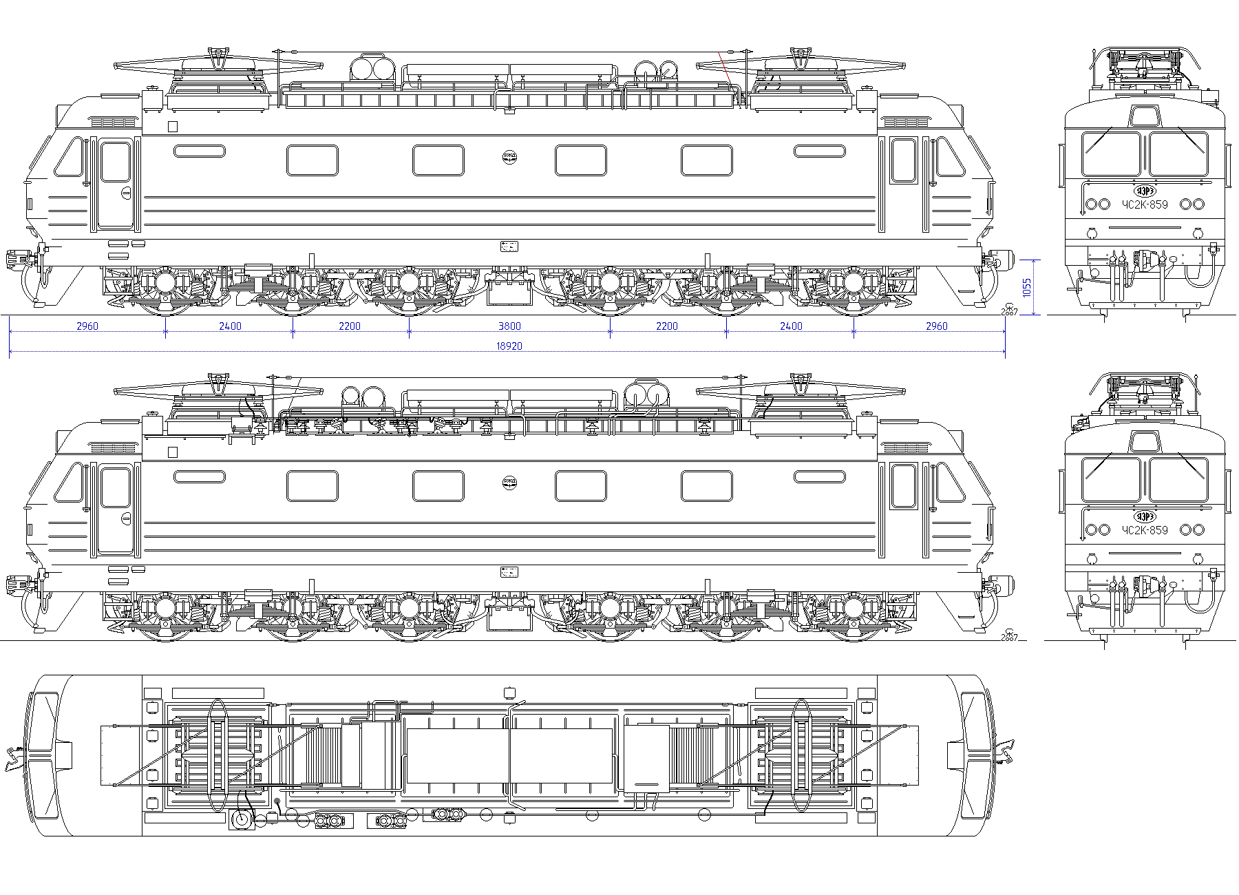 Схема электровоза ЧС2К