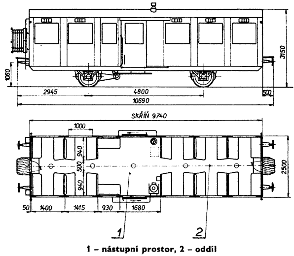 Схема вагона Clm