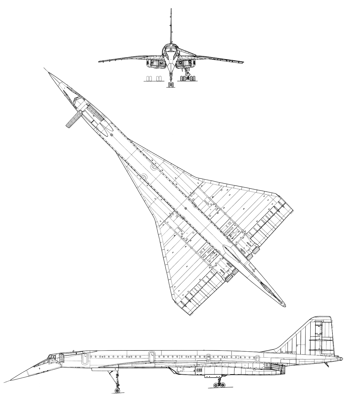 Схема самолета Ту-144