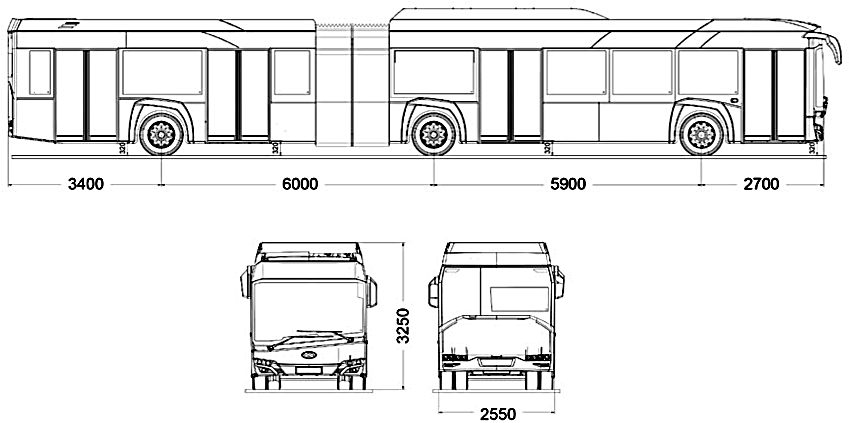 Схема автобуса Urbino 18 CNG