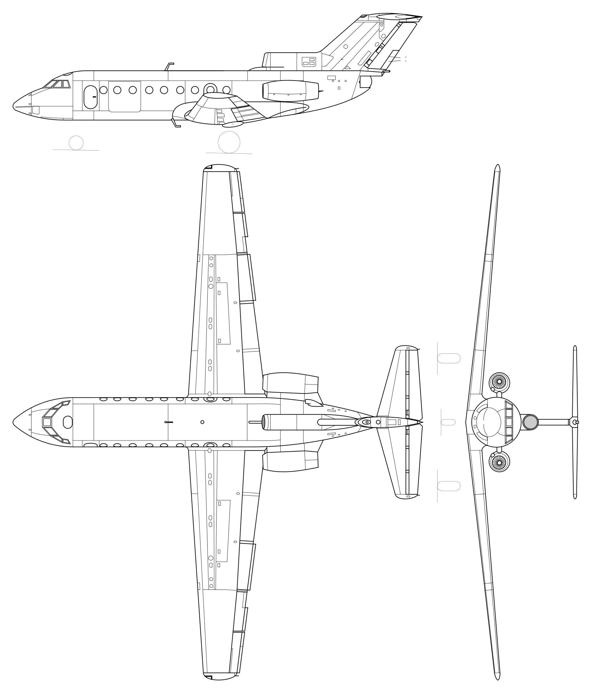 Схема самолета Як-40